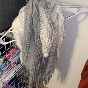 Ombré grey infinity scarf